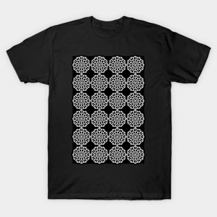 Black and white mandala seamless pattern T-Shirt